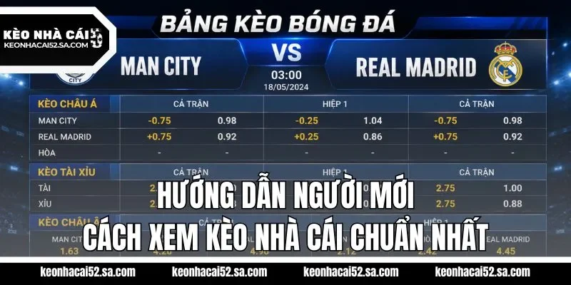 Hướng dẫn người mới cách xem kèo nhà cái chuẩn nhất